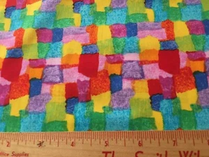 Timeless Treasures Colorful Blocks Cotton Fabric Patt # gail - C4740 By the Yard - Picture 1 of 1