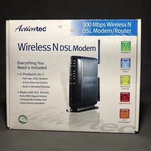 Actiontec GT784WN-01 300 Mbps Wireless N DSL Modem Router Internet - Tested - Picture 1 of 22