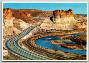 Green River Wyoming Palisades - Toll Gate Rock - I 80 - Postal aérea (6X4 pulgadas) - Imagen 1 de 3