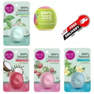 Paquete de 1 bálsamo labial de karité orgánico eos fresa vainilla menta hidratante hidratante - Imagen 1 de 29