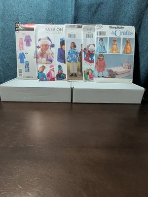 5 Seasonal Sewing Patterns | Kids Fleece Winter Hats PJs | 18" Doll | Baskets - Image 1 of 4