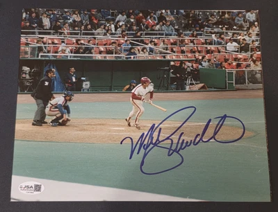 MIKE SCHMIDT Signed 8x10 Photo-HALL OF FAME-PHILADELPHIA PHILLIES-JSA - Image 1 of 4