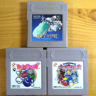 Lot 3 Parodius Da! Twin Bee Da!! R-TYPE set Japan Nintendo Gameboy GB Tested - Image 1 of 2