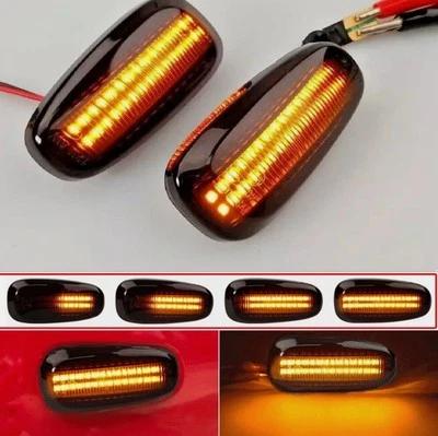 2x LED SIDE BLINKER Flashlight Black For Opel Astra G Zafira A 1998-2004 - Image 1 of 4
