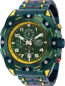 Reloj Hombre Sea Monster Luminoso ESFERA VERDE Cronógrafo Fecha INVICTA 37805 NUEVO - Imagen 1 de 7