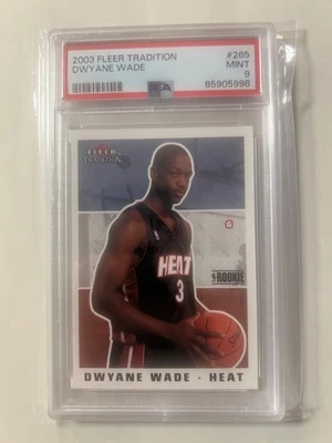 Dwayne Wade Fleer Tradition Rookie #265 2003 como nuevo PSA 9 Heat Foto 1 de 2