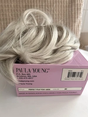 Pelucas Paula Young juguetonas con clip para cabello de pony nuevas con etiquetas A3239 color de cabello #60 Foto 1 de 3