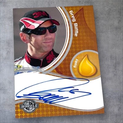 Greg Biffle PACK PULLED signed card ROUSH #16 2009 WHEELS CERTIFIED AUTO FUEL AU - Image 1 of 2