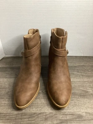 Botas de tornozelo Corkys novas sem caixa couro marrom sintético “Fed Up” tamanho 9 - Imagem 1 de 4