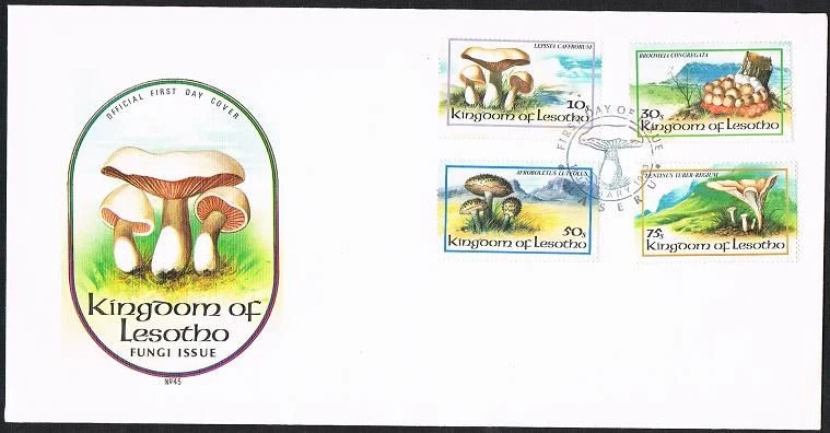 Lesotho 390-393 FDC.Michel 411-414. Mushrooms,1983. - Image 1 of 1