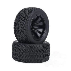 RC Truck Tires, Car Wheels Road Holding, 2pcs/Set Rubber Tyre Tires & Plastic - Picture 1 of 8