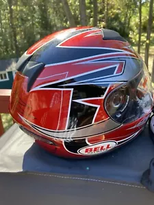 Bell Candy Red Helmet With Sprint Face Shield And Storage Bag New - Picture 1 of 13