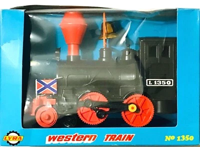 VINTAGE LYRA No 1350 WESTERN TRAIN BATTERY OPERATED NEW IN BOX GREEK RARE - Image 1 of 4