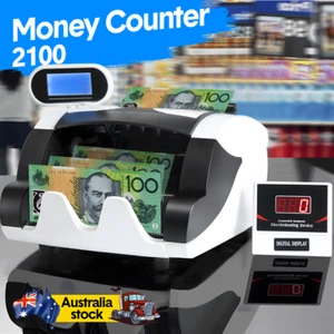 Money Cash Counter Bill Counter Machine Note Counting Machine Automatic AU White - Picture 1 of 10