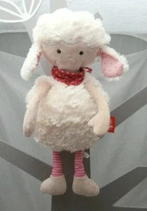Sigikid peluche mouton écru velours fourrure tissu avec bandana 39 cm env - Imagen 1 de 1