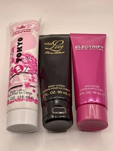 Paris Hilton 3 Pack Women Body Lotion 3oz Electrify With Love Passport Tokyo NEW - Picture 1 of 4