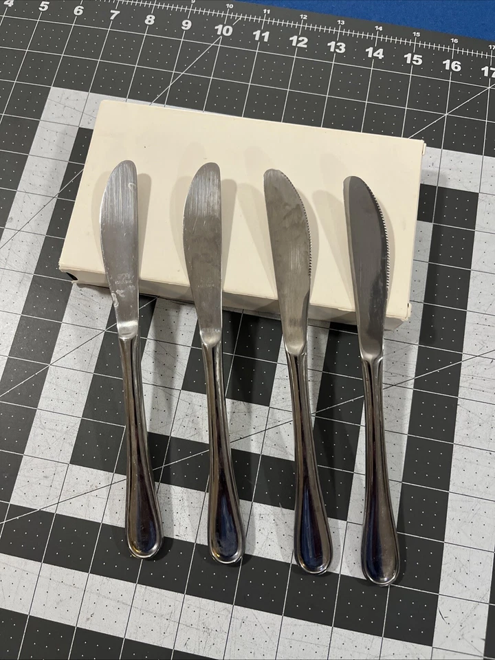 BSF Tivoli Edelstahl (4) Dinner Knives Stainless Flatware 18/8 Replacement - Image 1 of 4