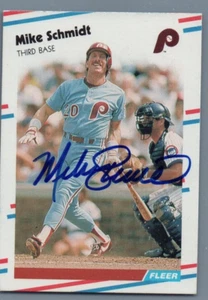 1988 Fleer - #315 Mike Schmidt Hand Signed Autographed Baseball Card - Picture 1 of 2