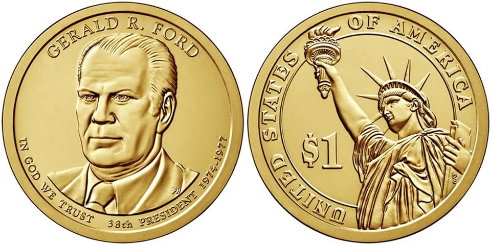 2016-D  President GERALD R. FORD Presidential Golden Dollar  1-Coin - Image 1 of 1