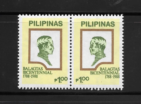 Philippines 1988 Francisco Balagtas Centennial (1788-1862) - setenant pair - MNH Cover
