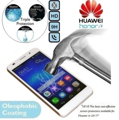 100% Genuine Tempered Glass Screen Protector H60-L04 L02 L12 For Huawei Honor 6 — 第 1/2 张图片