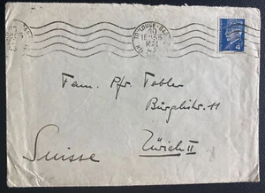 1943 Toulouse France Censored Cover To Zurich Switzerland - Picture 1 of 2