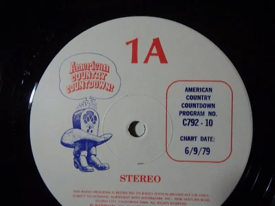 American Country Countdown June 9, 1979 country top 40 radio show. 3 LP set - Image 1 of 4