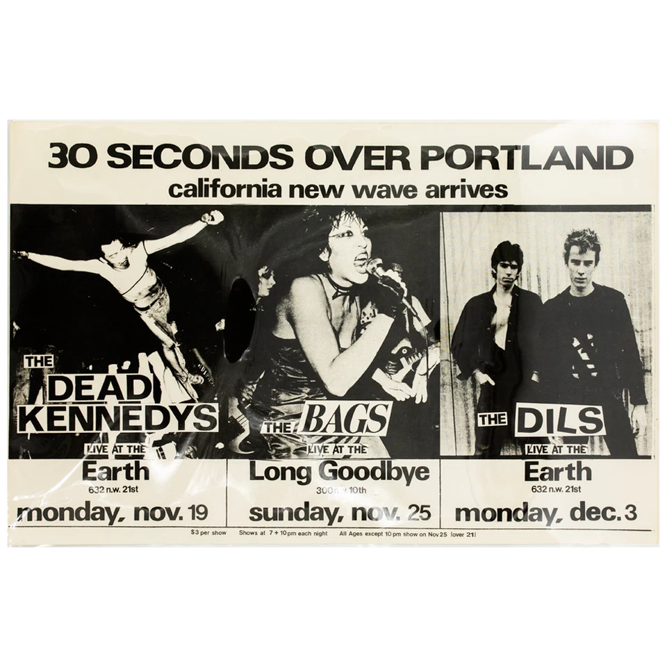1979 Punk Triple Bill Handbill Portland VERY GOOD - Image 1 of 1
