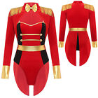 Womens Circus Long Sleeve Roleplay Bodysuit Jumpsuit Uniform Fancy Dress Costume