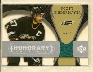 2007-08 Upper Deck Trilogy Honorary Swatches SCOTT NIEDERMAYER Game-Used Jersey!