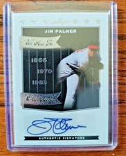 2012 Leaf Legends of Sport JIM PALMER Sliver 10/10 Autograph We Are The Champion