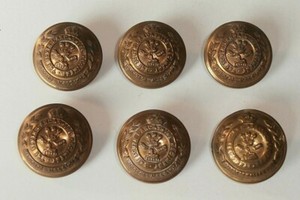 Set of 6 Original South Lancashire Regiment Prince of Wales's Volunteers Buttons