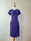 DAVID LAWENCE Women&#39;s Midi Dress, Indigo Purple, Size M GUC