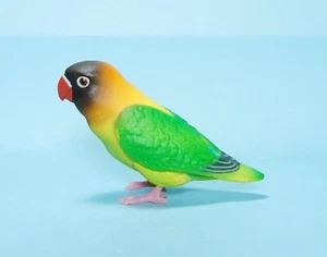 Figura pappagallo Shine G Tenori Inko giallo con colletto Lilian's Lovebird venditore USA - Foto 1 di 4