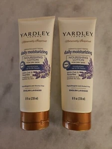 Menge (2) 8oz Yardley London Feuchtigkeitsspendende Lotion Hafer Mutterkraut Englischer Lavendel - Bild 1 von 7