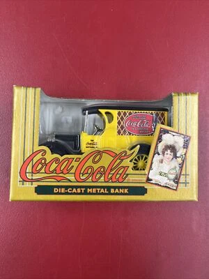 Camión de reparto Coca-Cola Chevrolet vintage diecast banco de metal amarillo ERTL 9432 Foto 1 de 4