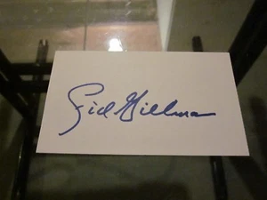 SID GILLMAN SIGNED HANDSIGNIERT 3X5 INDEX KARTE - HOF VERSTORBEN - Bild 1 von 1