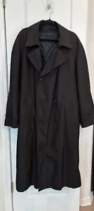 BILL BLASS Men’s Trench Coat Removable Liner Black Size 44R Outerwear - Picture 1 of 20