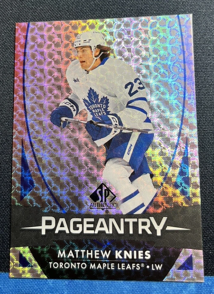 2023-24 SP Authentic Matthew Knies Red Pageantry #P-64 Toronto Maple Leafs - Image 1 of 2