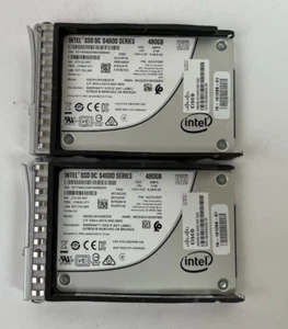 Lot Of (2) Intel S4600 Series SSDSSC2KG480G7K 480GB 2.5 SATA Solid State Drive - Picture 1 of 1