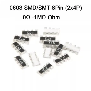 0603 SMD SMT Chip Array Resistors ±5% 8P(2*4P) Network Resistance 0Ω Ohm-1MΩ Ohm - Picture 1 of 5