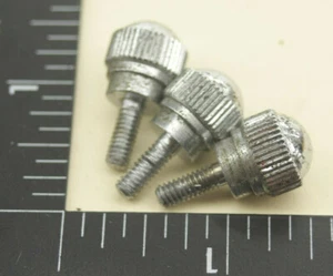 (3) Knurled Thumbscrew Screws 4mm Fine Threaded Post - Stainless Steel USED Y879 - Picture 1 of 2