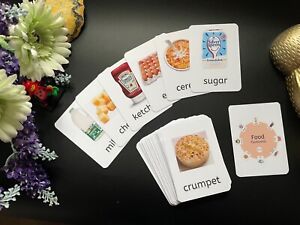 32 Foods Real Image Flash Cards - EYFS/ Preschool/ Toddler/ SEN/ KS1/ESL