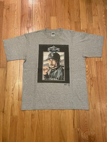Vintage Ichiro Suzuki T Shirt Seattle Mariners Sz Large 2001 All Stsr Game Cover