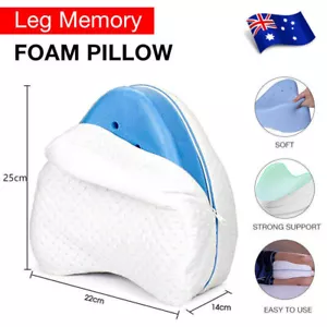 Memory Foam Knee Support Pillow Pain Relief Leg Cushion with Washable Cover AU - Picture 1 of 12