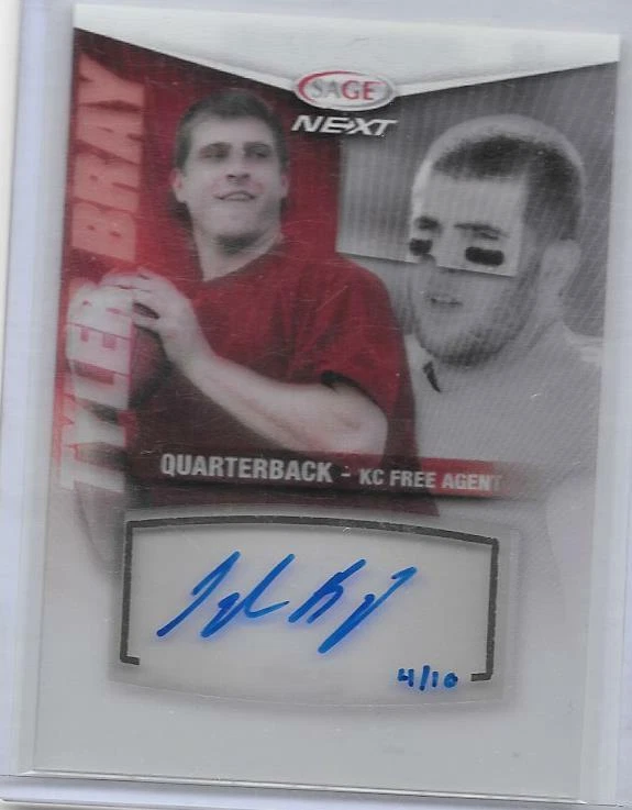 Tyler Bray 2013 Sage Next Football Rookie Autograph #10 Ser#4/10 - Image 1 of 1