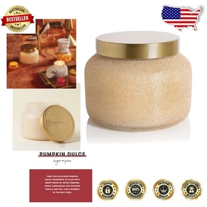 Jumbo 48 Oz Pumpkin Dulce Candle in Glam Glass Jar - Long-Lasting Luxury - Picture 1 of 11