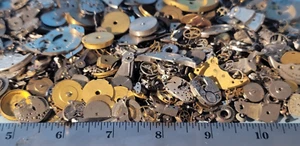 100 Grams Watch Parts Steampunk Wheels Gear Movements Watchmakers Art Lot - Picture 1 of 4