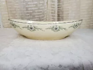 Lenox Musette Oval Vegetable Serving Bowl Silver rim - Picture 1 of 9