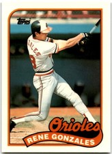 1989 Topps Tiffany Rene Gonzales Baltimore Orioles